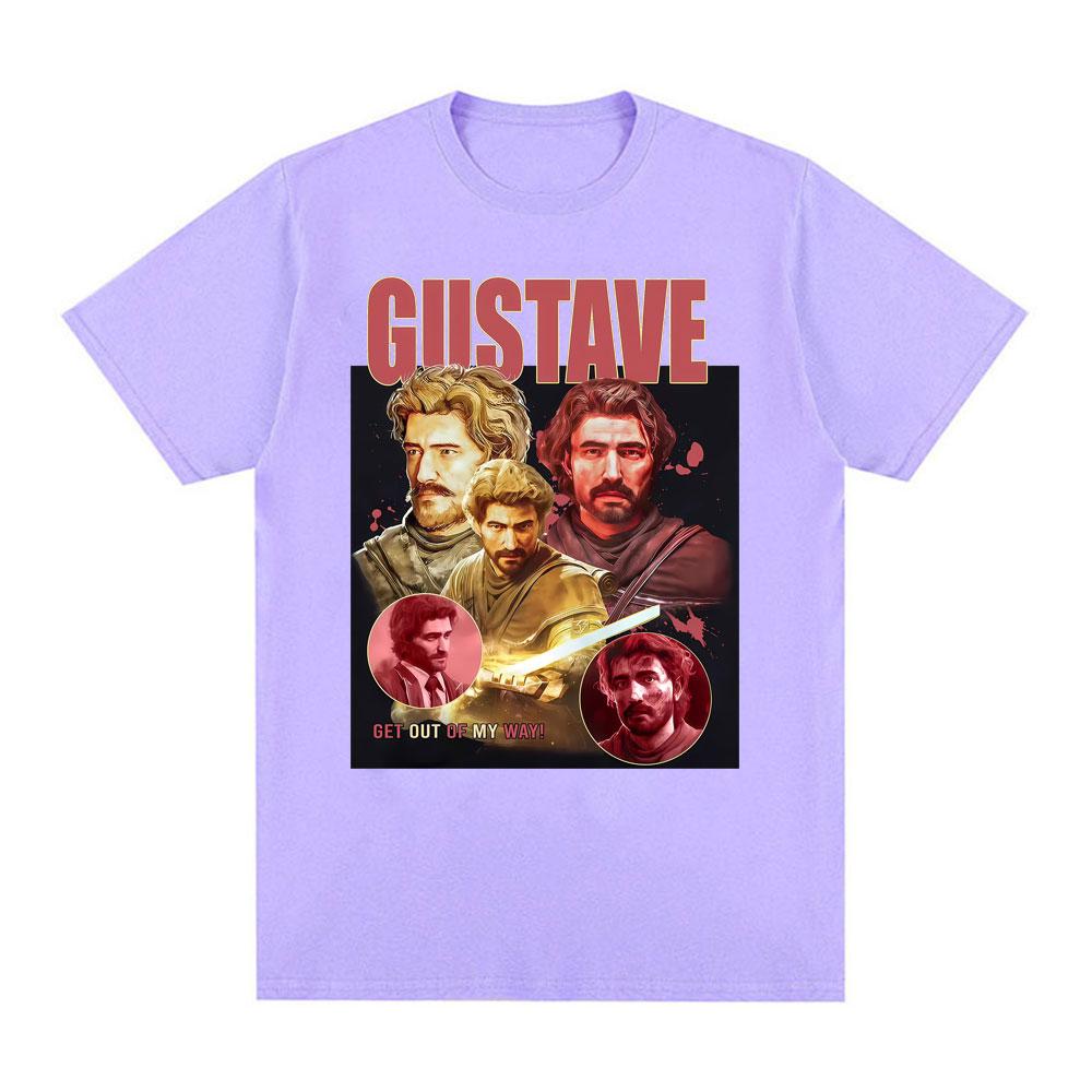 Gustave Retro Fan Shirt Expedition 33 Graphic T Shirt Unisex Women Summer Short Sleeve Tshirt Casual 100 Cotton Oversized Tshirts