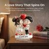Creative Balloon Valentine's Day Decoration 2D Sweet Acrylic Rotating Ornament Gifts Couple with Love Ornament Party