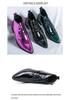 Men's Autumn High-Top Pointed Toe Boots - Trendy Martin Style, Stylish Patent Leather with Side Zipper.