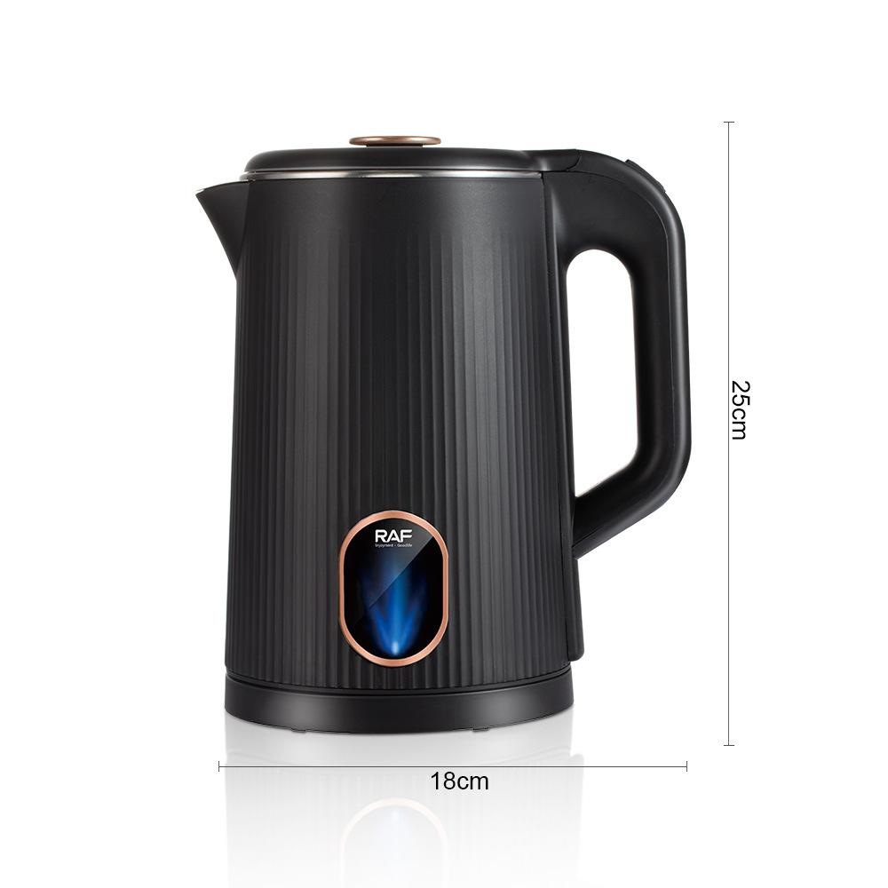 European Standard 2L Electric Kettle, Household Striped Design, Electric Kettle with Heat Retention, Water Boiler