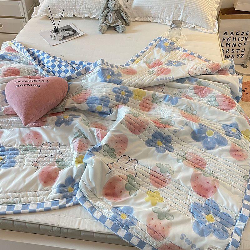 Cuvertură de pat cu spălare mecanică Cuvertură subțire Cuvertură de vară Cuvertură de pat dublă cu un singur pat Pătură de pat cu aer condiționat