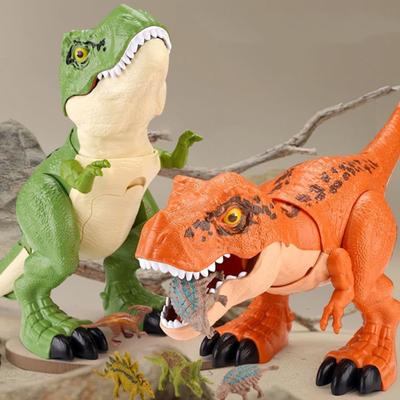 1 Set Schluckender Brüllender Dinosaurier Spielzeug mit Käfig Beweglicher Mund Schwingender Schwanz Kinder Tyrannosaurus Rex Actionfigur Realistisches Dino Modell Kleinkinder Jungen Mädchen