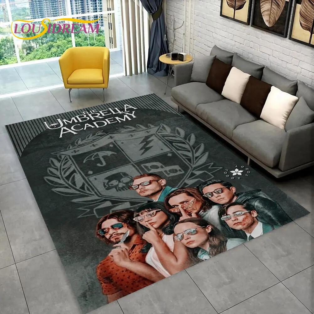 Kobercový koberec The Umbrella Academy TV Film, Koberec pro domácí obývací pokoj ložnici pohovku rohožku dekorace, dětská hrací protiskluzová podložka 3D