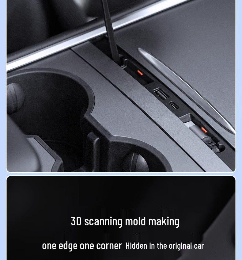 Tesla Model Y/3 Center Console Expansion Dock & Charging Hub Adapter