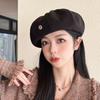 Beret Hats for Women In Autumn and Winter Japanese Style Painter Hats That Make The Face Look Small and Versatile Large Head Pumpkin Bud Hat