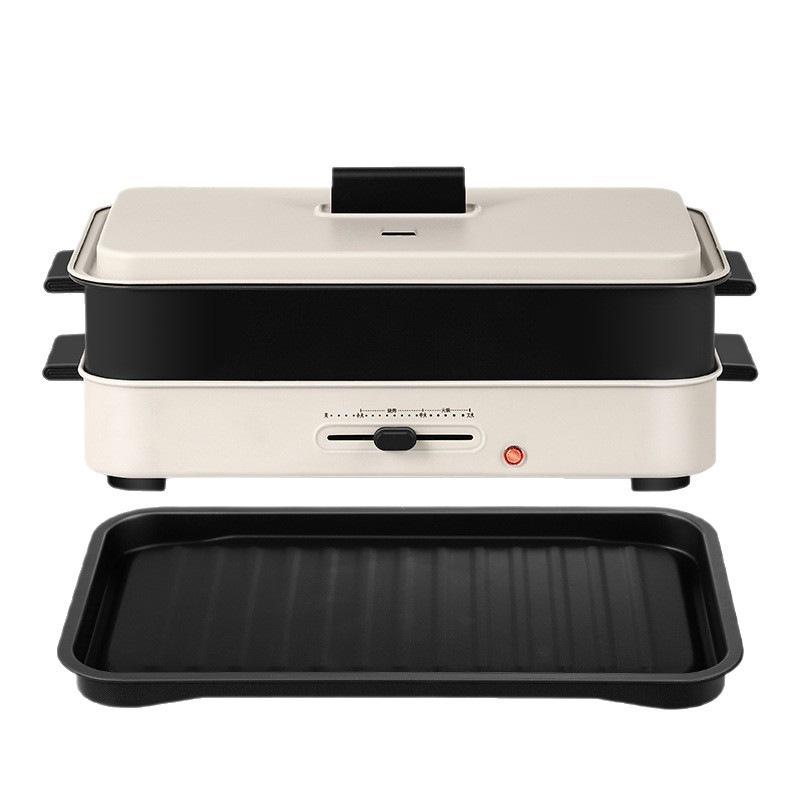 

Multi-Function Electric Grill & Hot Pot Combo for Indoor BBQ and Baking Extra-Large Soup Pot