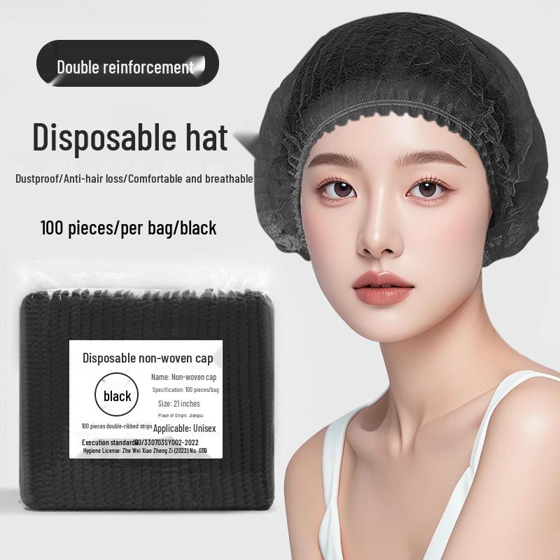 Disposable Dustproof Kitchen Hair Net Cap - Non-woven Fabric, Thickened, Anti-Hair Loss for Chefs & Catering