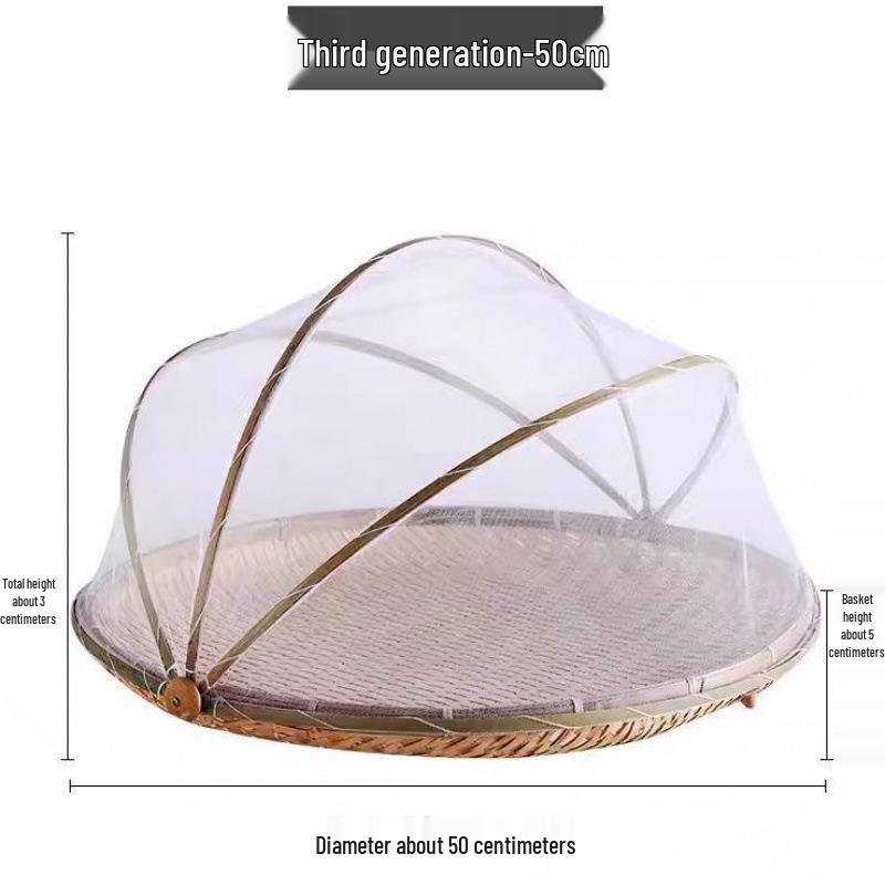 Handmade Bamboo Weaving Tray: Round, No Holes, Ideal for Drying and Storage of Vegetables and More