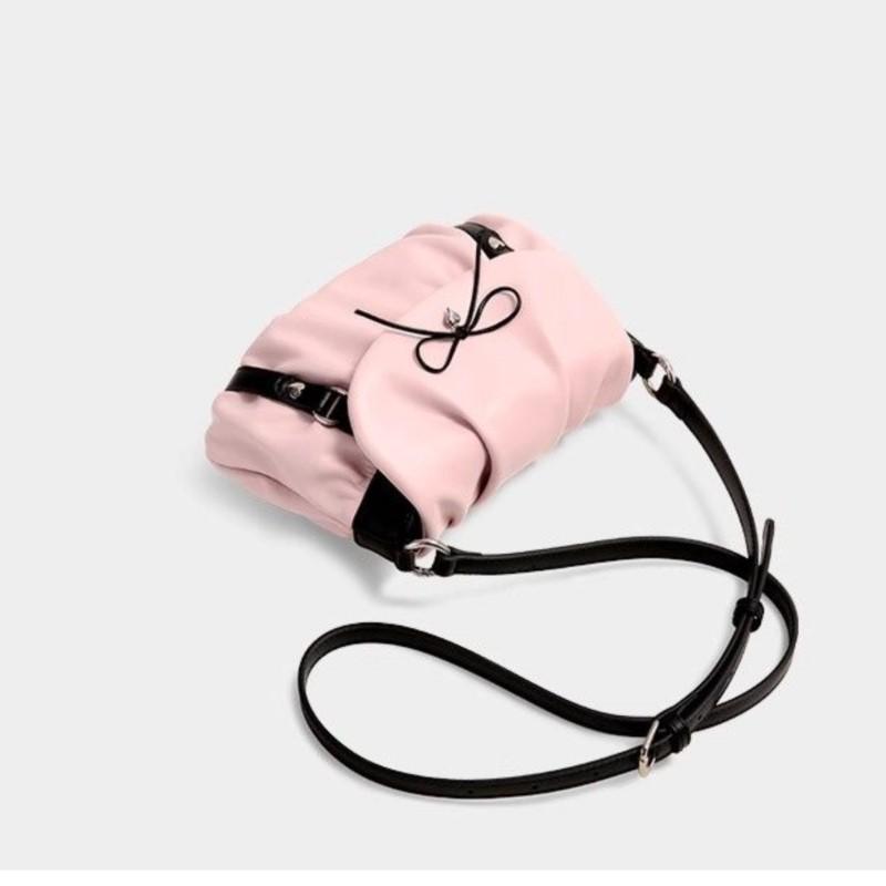 JIAERDI Süße Niedliche Y2k Schultertaschen Damen Fee Kern Ästhetik Schleife Leder Rosa Handtasche Geldbörse Damen Unterarmtasche Ästhetik