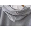 Women's Casual Loose Hooded Sweatshirt Large Size Mid-length Sleeveless Coat Solid Color Vest Top