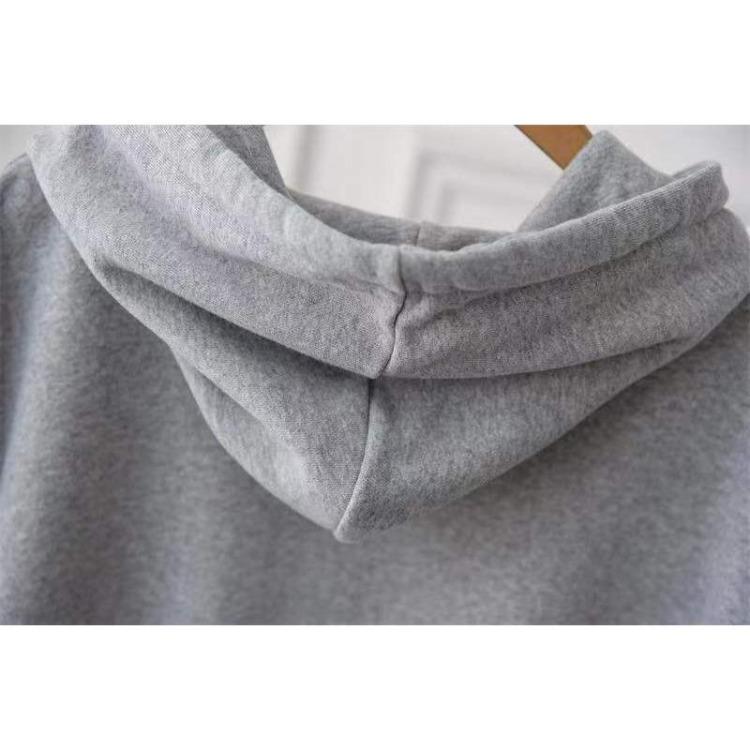 Women's Casual Loose Hooded Sweatshirt Large Size Mid-length Sleeveless Coat Solid Color Vest Top