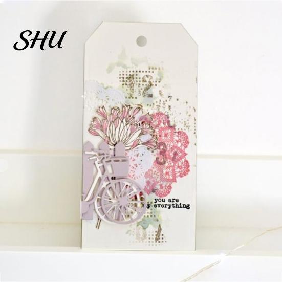 Cutting Die Bike Shape DIY Scrapbook Stencil Template Mold Paper Embossing Tool for Greeting Card