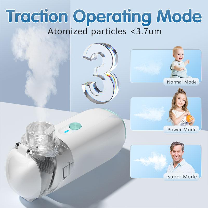 Portable Nebulizer Mini Handheld Inhaler Silent Ultrasonic Inhaler Medical Grade Nebulizer for Baby and Adult Cough Asthma