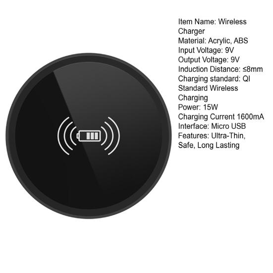 1 Satz Kabelloses Laden Überladungsschutz Ladegerät Schnell Ultradünn Hohe Leistung Weitgehend Kompatibel