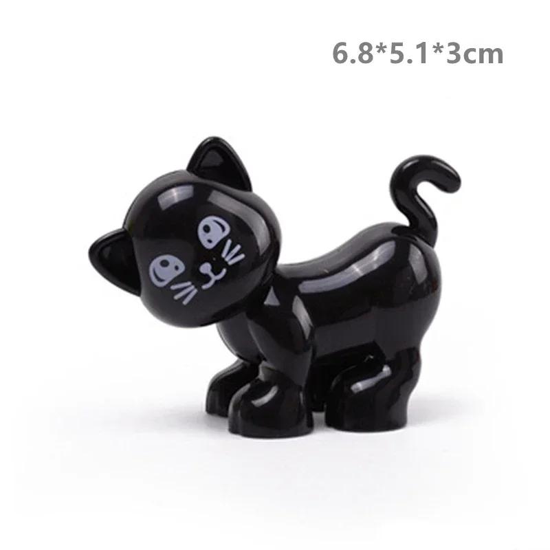 Big Size Building Blocks Animal Accessories Figures Farm Poultry Livestock Cat Rabbit Compatible Bricks Toys Children Kids Gifts