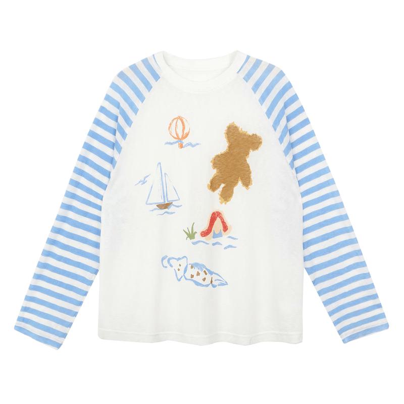 LUSON Kids Parent-Child Long Sleeve Sun Protection T-Shirt 160 (M)