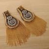 1 Par de Palas de Ombro com Franjas de Metal Vintage Marca de Ombro Insígnias de Broche para Fantasia