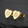 2025 Women's Retro Stainless Steel Alphabet Stud Earrings: Geometric & Simple Design