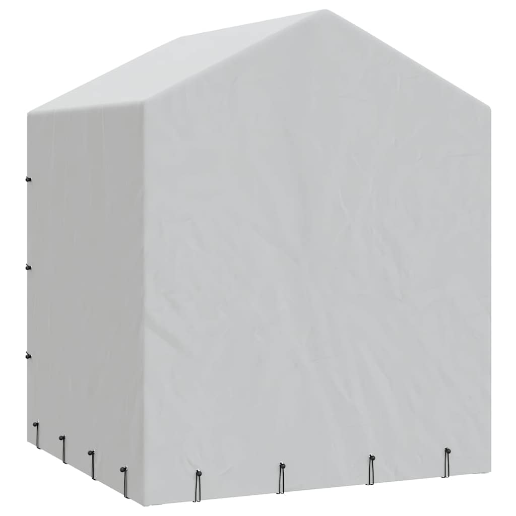 Outdoor Dog Kennel with Roof Silver 2 x 2 x 2.5 m Galvanized Steel