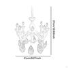 Chandelier Shape Hanging Drying Rack Sock Hanger Household with 8 Clips Windproof for Towel Clothes