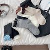 1/5 Pairs Mid-tube Socks for Girls Double Cuffs Pile Socks Women's Comfortable Socks