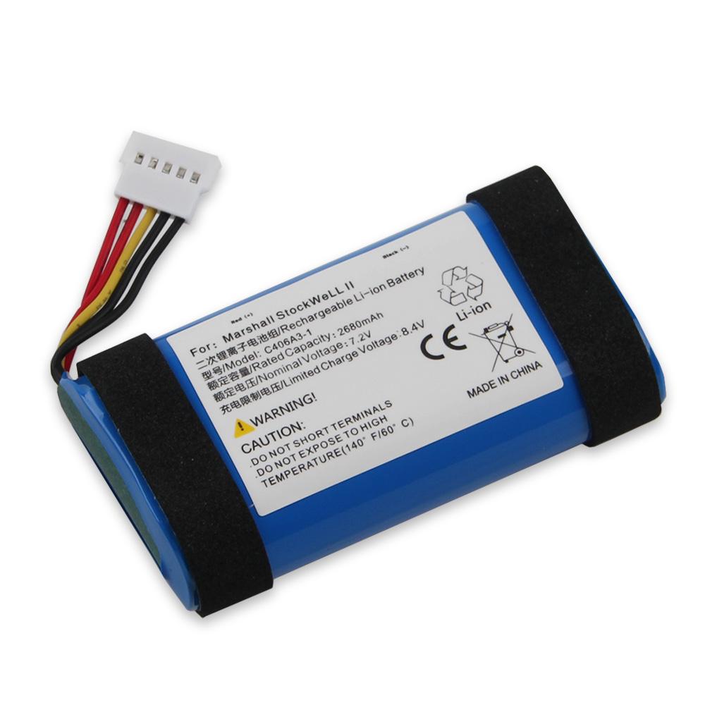 NEW Replacement Battery C406A3-1 C406A1 For Marshall Stockwell II Bluetooth Speaker Batteries