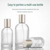 30ml Refillable Round Glass Perfume Spray Bottle with Thick Bottom - Portable Aromatherapy Sample Bottle