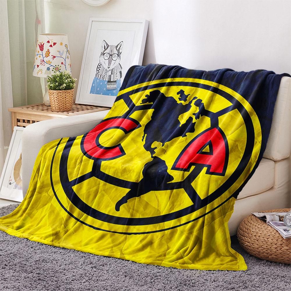 1PC Club America Patterned Flannel Blanket Suitable For All Seasons for Home Decor Warmth and Comfort Gifts Holiday Present