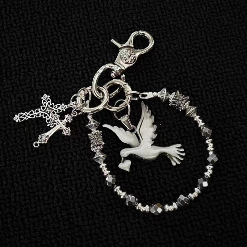 Punk-Stil Kurze Kette Schlüsselanhänger Taillen-Hängedekoration Einfacher Schlüsselanhänger Hängendes Ornament Handtaschen-Anhänger