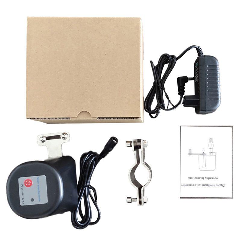 

AEE4-Tuya Smart Zigbee 3.0 Gas Valve Mechanical Valve Switch Bluetooth Valve Control (US Plug) SilverBlack US Plug