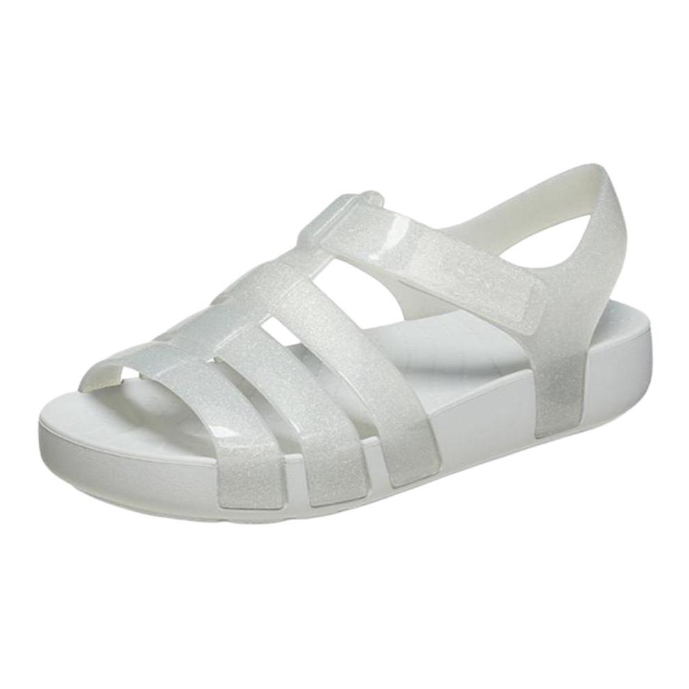 Crocs Versatile Simple Slip-Resistant Durable Breathable Lightweight Sandals Kids Sandals Silver 209836-0IC