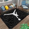 Dynamische Sportler-Silhouette Teppich geeignet als rutschfeste Matte für das Wohnzimmer oder Schlafzimmer Sofa