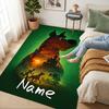 Custom Name Dog Artwork Living Room Non-Slip Area Rug Soft Carpet for Bedroom Kids Playroom Sofa Office Home Decor Doormat