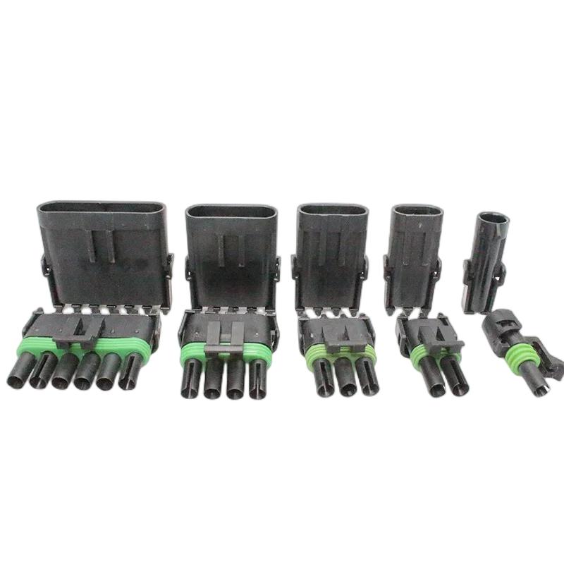 5/20/100Sets Delphi 2.5 Series GM Automobile 1/2/3/4/6Pin Waterproof Male&Female Connector Plug 12010975 DJ302/3/4/61Y-2.5-11/21