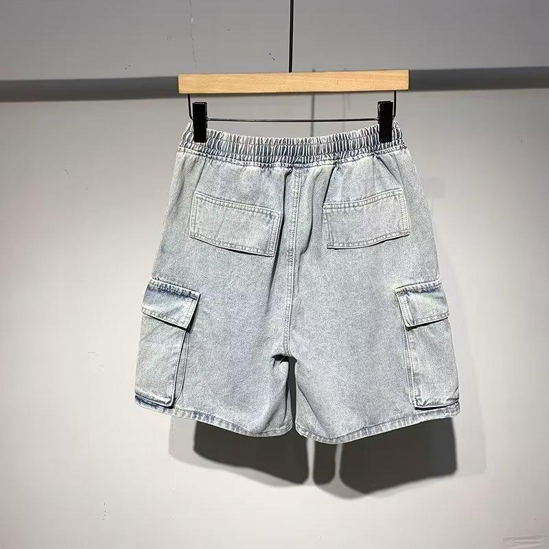 Summer Denim Mid-Length Casual Loose Straight Shorts - Live Broadcast Style