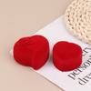 Velvet Heart-Shaped Necklace Pendant Packaging Box Valentine'S Day Engagement Proposal Wedding Ring Box Gift Box Jewelry Case