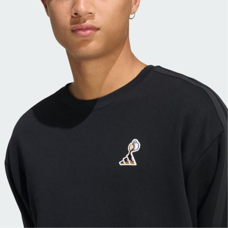 adidas Cartoon Print Striped Simple Pullover Long Sleeve Sweatshirt Men Sweatshirt JZ5068