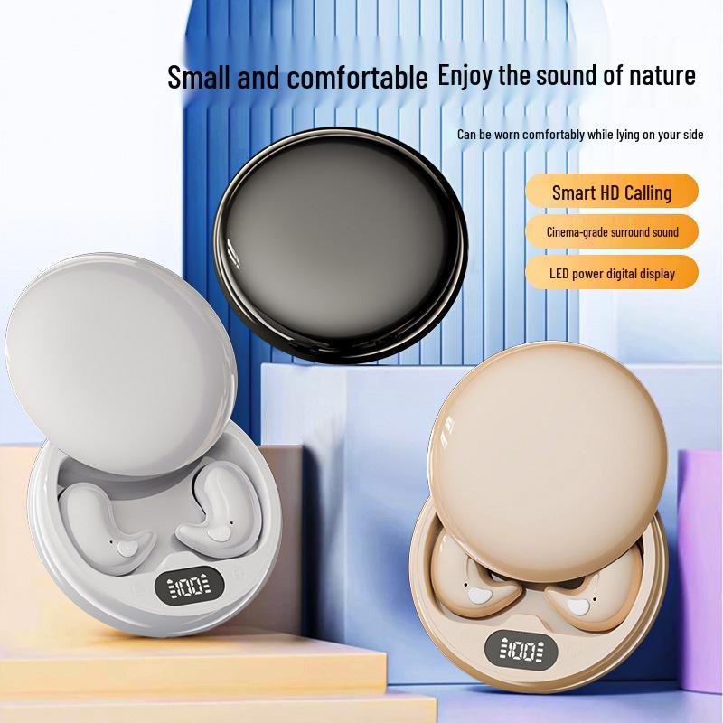 True Wireless Bluetooth Noise-Cancelling Half In-Ear Earphones with High-Quality Sound