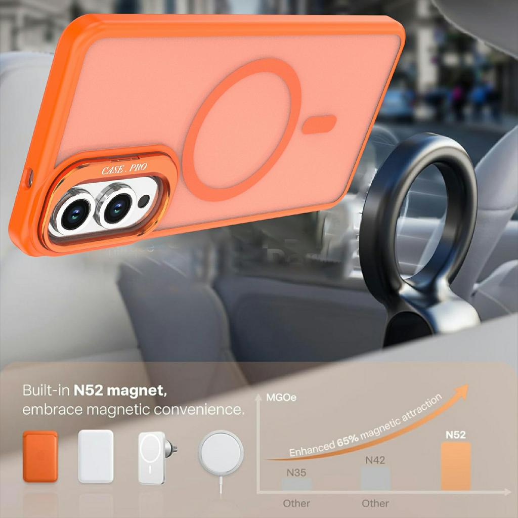 For Samsung Galaxy S25 Edge Magnetic Case Foldable Kickstand Matte PC + TPU Phone Cover