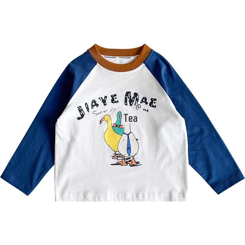 Camisetas de Desenho Animado Infantil Nausicaa 2025 Primavera - Cores Contrastantes para Meninos e Meninas, Versátil, Estilo Coreano Fofo