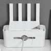 Data Cable Storage Box Cable Storage Box Organizer Dustproof Lid Data Cable Organization Box Non-Slip Bottom For Headset