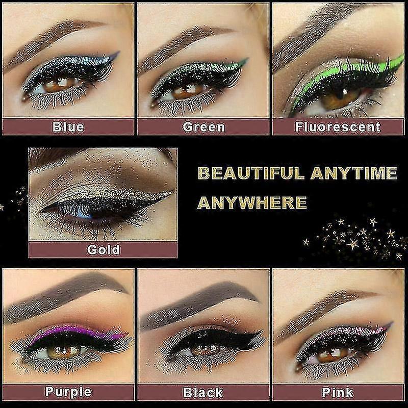 4 Paar wiederverwendbare Eyeliner- und Wimpernaufkleber mit Glitzer-Eyeliner-Aufkleber Doppellid-Aufkleber Augen-Make-up Selbstklebend ns2