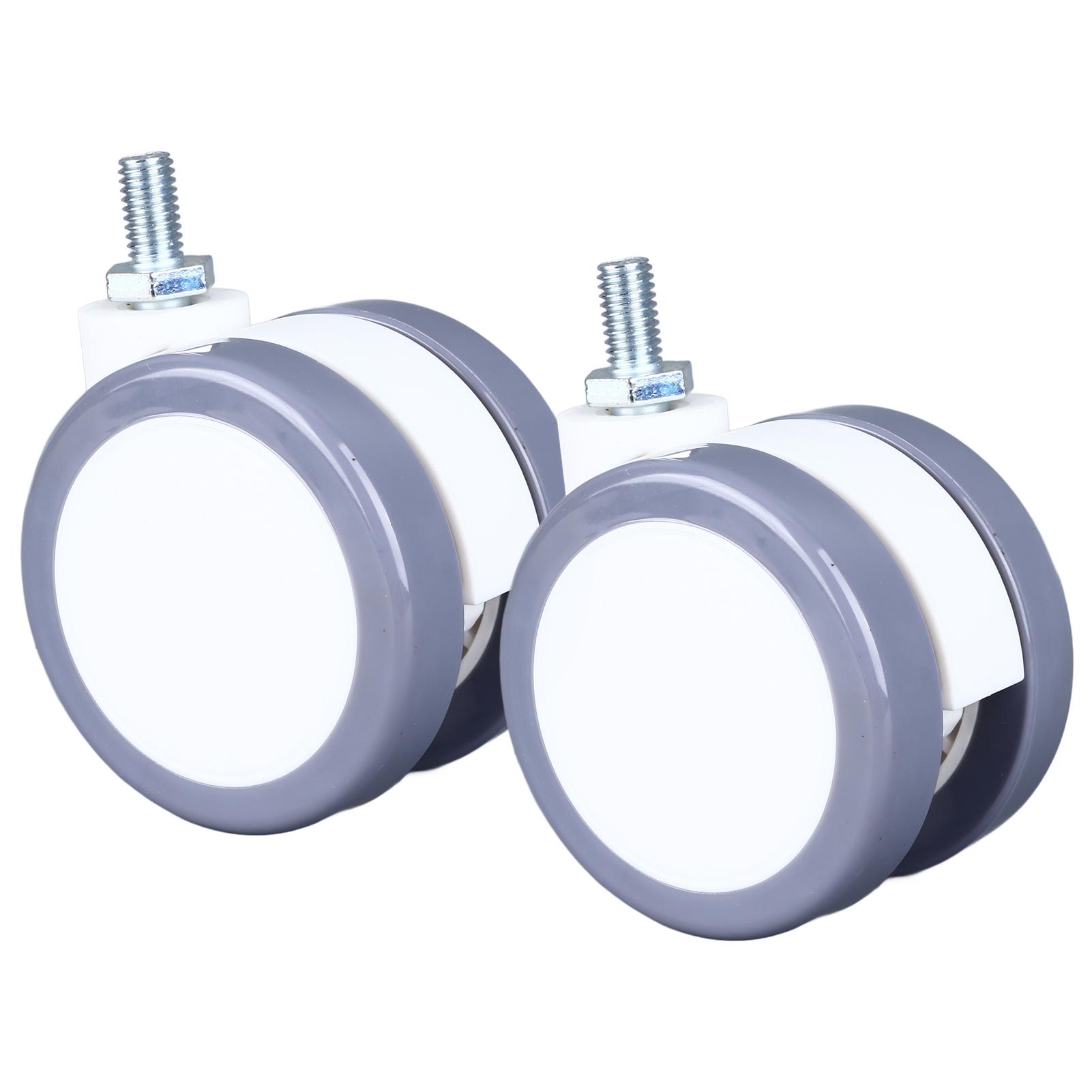 

2 шт. Поворотные колеса с тормозом Бесшумные 2,5 дюйма Сверхмощные для мебели Грузоподъемность 30 кг M8