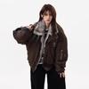 BWKA Suede Fur Collar Padded Jacket
