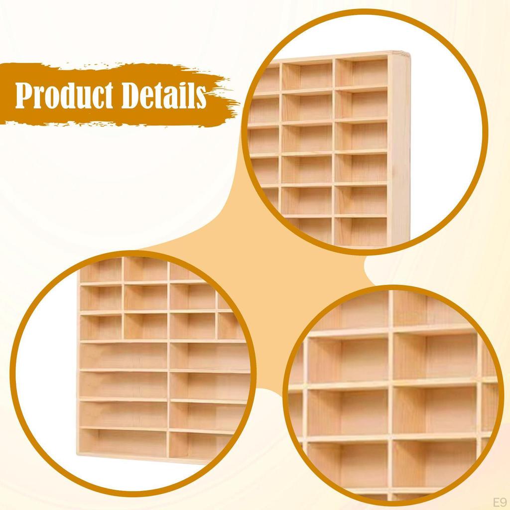 Wooden Toy Car Display Shelf Cabinet Home Party Gift Storage Rack Organizer Case for Farmhouse