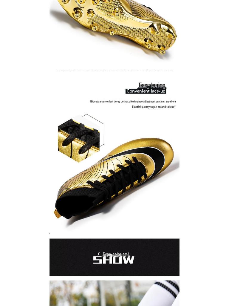 Zhenzu Dziecięce Złote Korki Piłkarskie High-Top