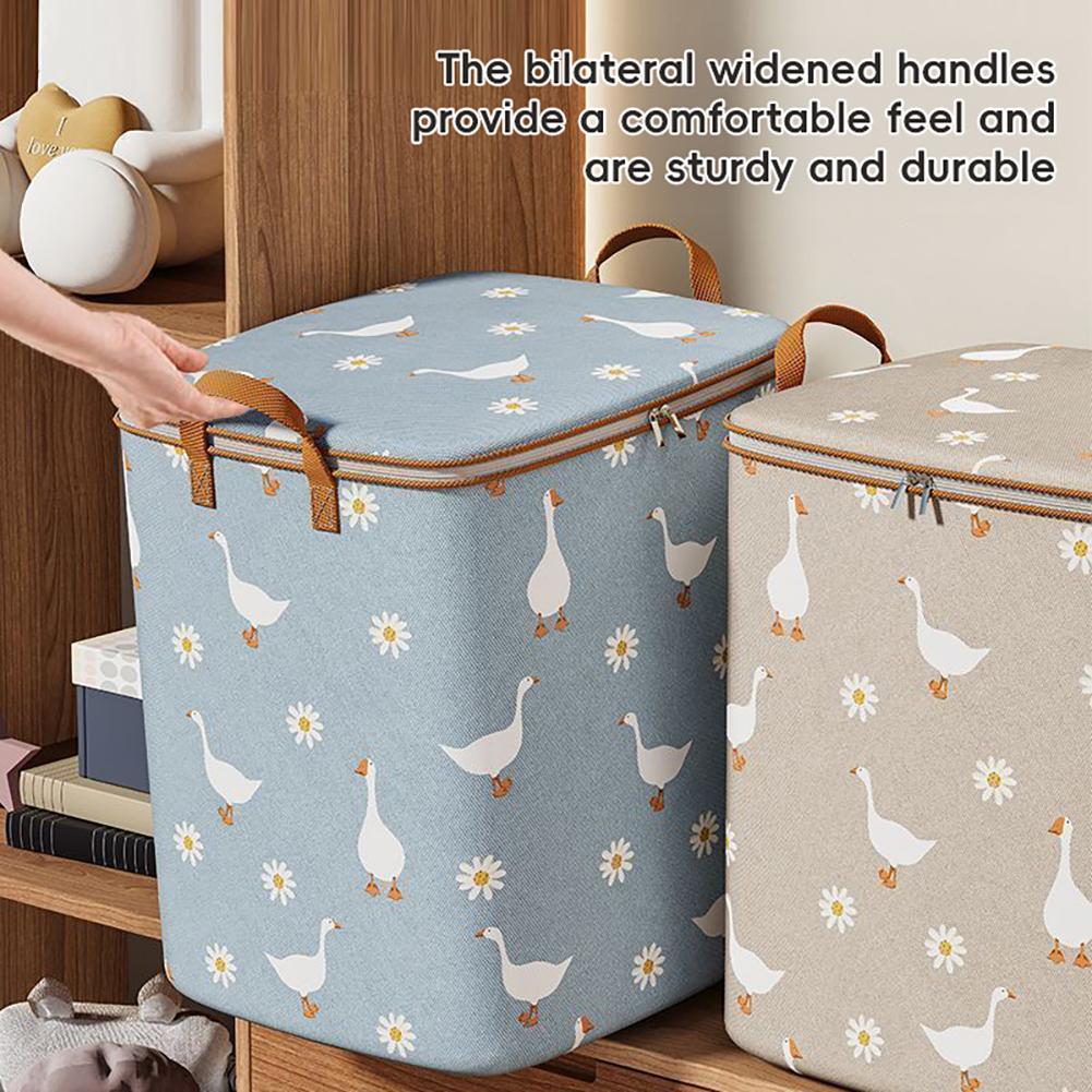 Zusammenfaltbare Kleideraufbewahrungstasche Großes Fassungsvermögen Tragbarer Schlafzimmer-Organizer Faltbare Staubdichte Steppdecke Reißverschlusstasche Saisonale Umzugsaufbewahrung