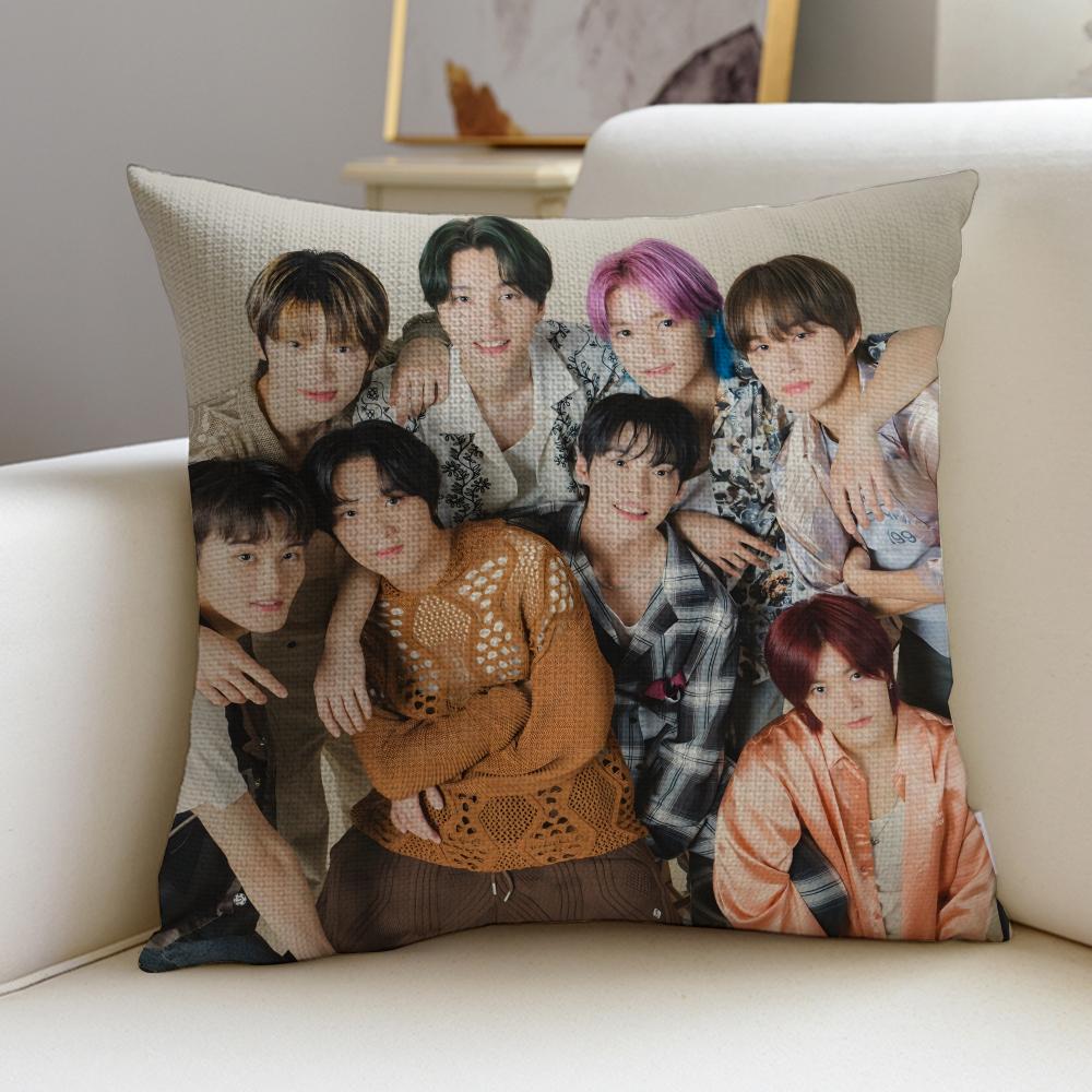 Trendy NNCT 127S Cushion Cover Breathable and skinfriendly linen pillowcase square removable and washable cushion