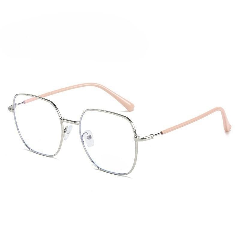 Korean Retro Metal Frame Square Row Men's and Women's Anti-blue Light/anti-radiation Glasses