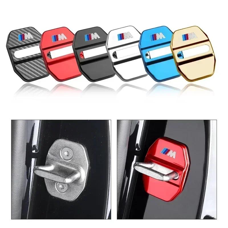 2025 Hot 4PCS Car Door Lock Cover Carbon Fibre Stikcer Case Car Accessories For BMW E46 E90 E60 F10 E39 F30 E36 F20 E87 E90 E70A